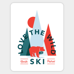 Love The Wild, North Ski Patrol: Colorful Geometric Nature Design Sticker